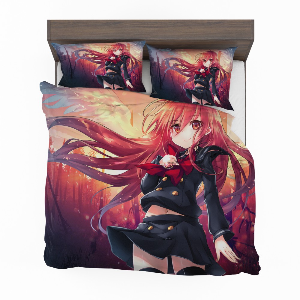 Alternative view of Anime Girl Fire Angel Bedding Set - Custom Bedding Set