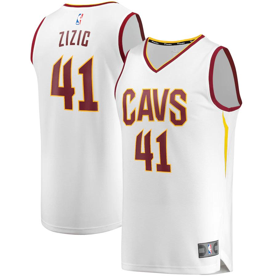 Ante Zizic Cleveland Cavaliers Fanatics Branded Fast Break Replica Player Jersey - Association Edition - White