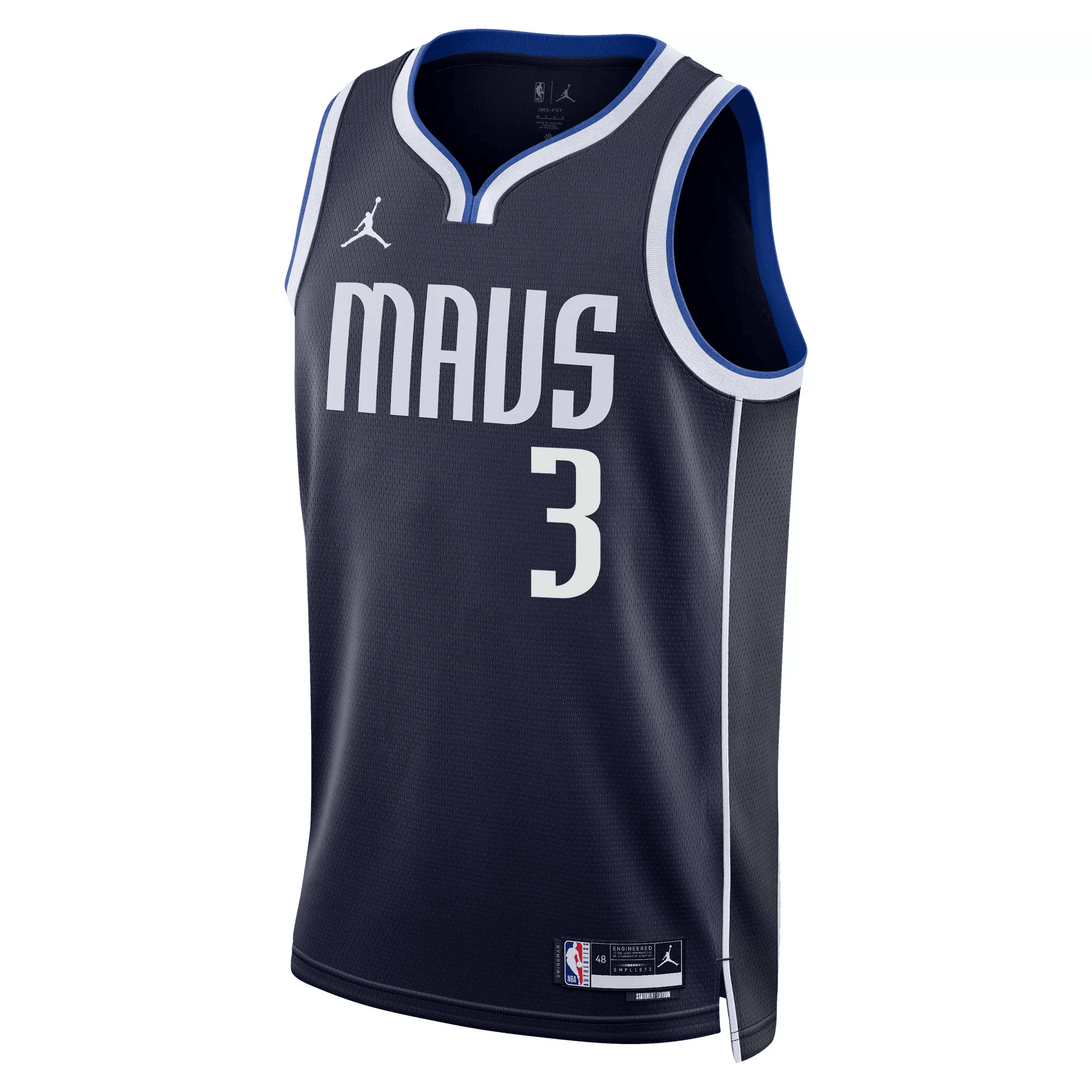Alternative view of Anthony Davis 3 Dallas Mavericks 2024/25 Statement Edition Swingman Jersey - Navy - JS156 