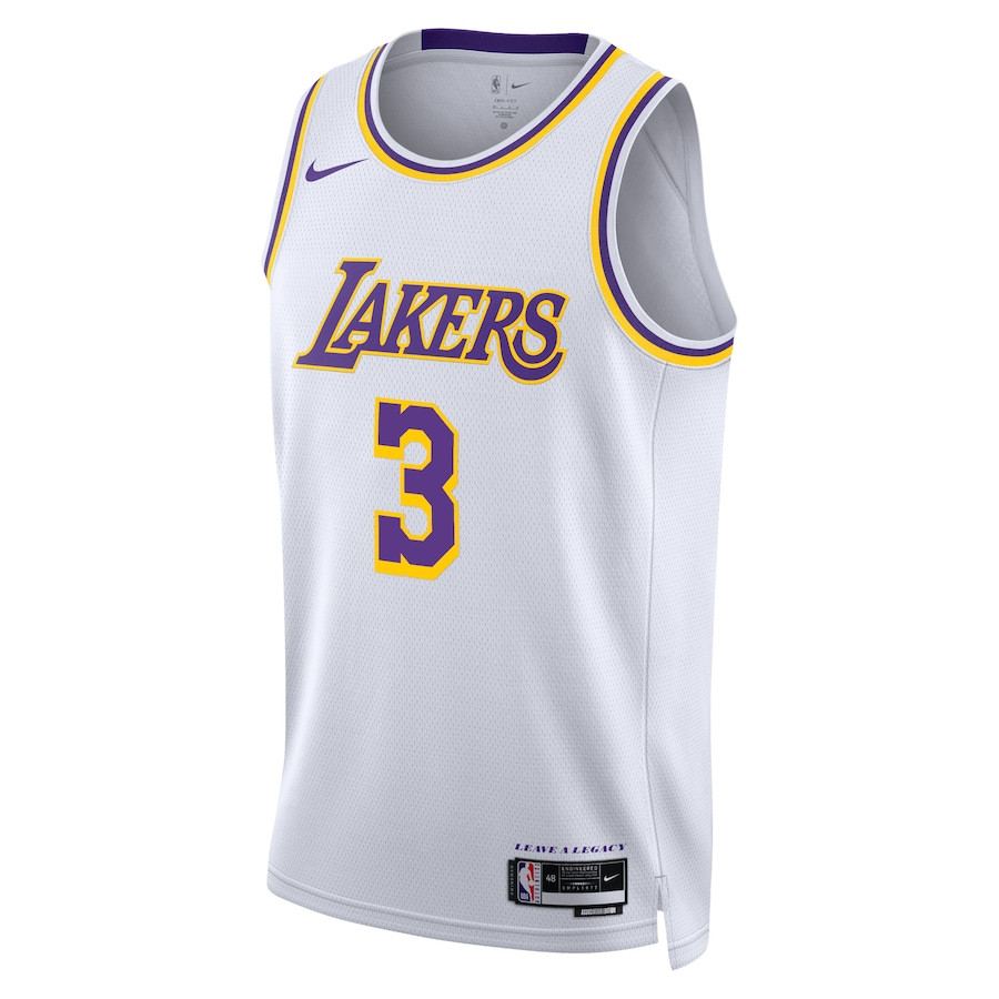 Alternative view of Anthony Davis 3 Los Angeles Lakers Unisex Swingman Jersey - Association Edition - White - JS490 