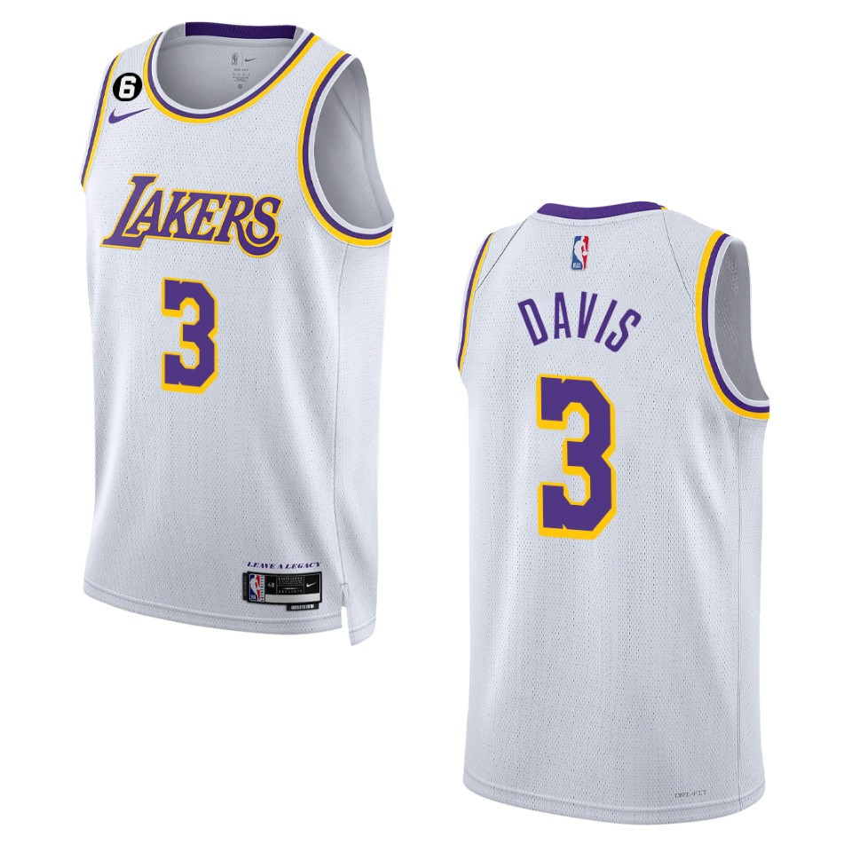 Anthony Davis Association Edition Los Angeles Lakers 2022-23 White Swingman Jersey