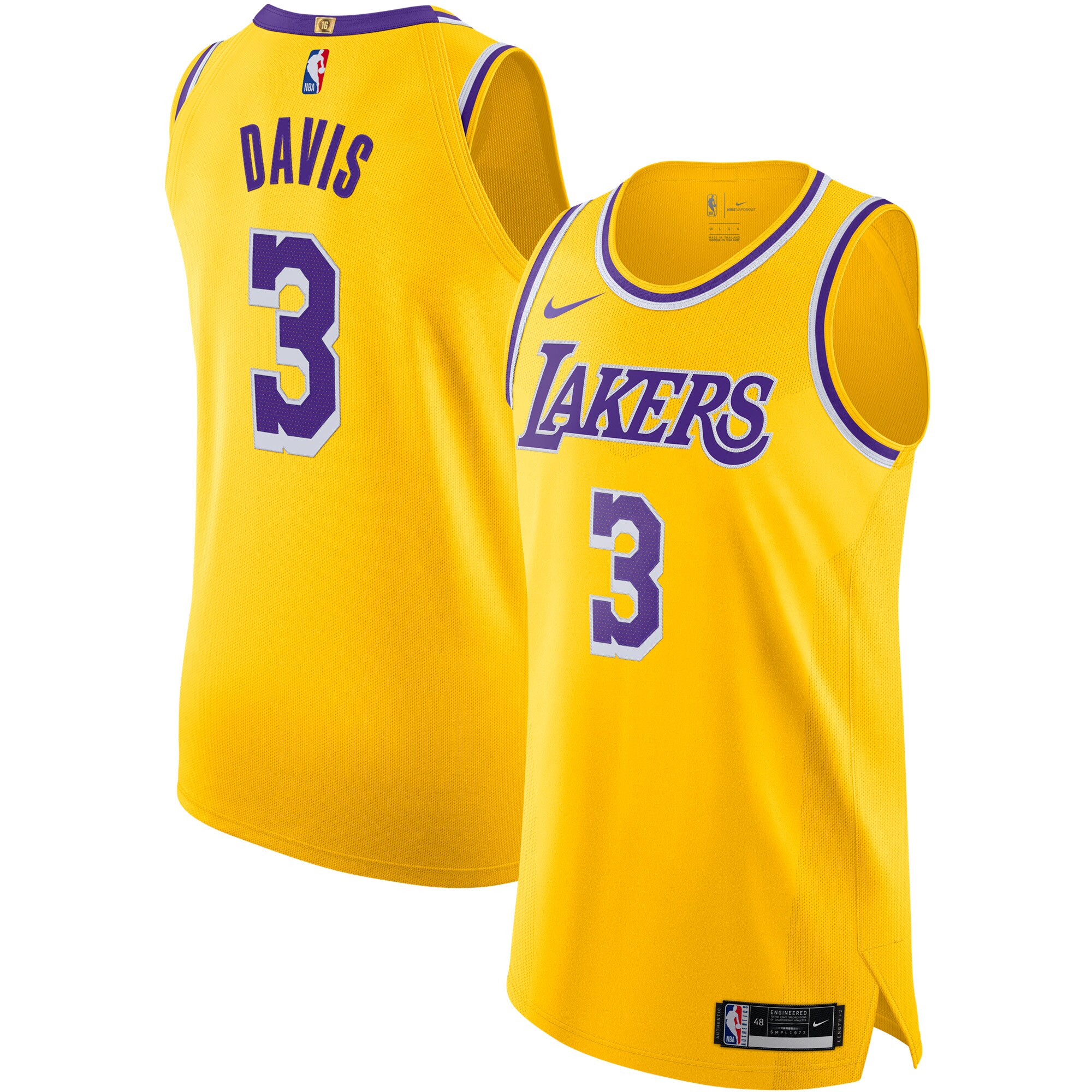 Anthony Davis Los Angeles Lakers 2020/21 Authentic Jersey - Icon Edition - Gold