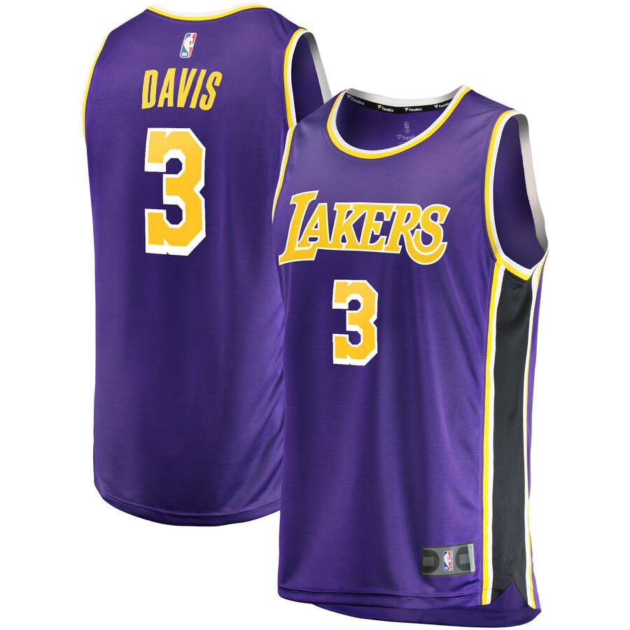 Anthony Davis Los Angeles Lakers Fanatics Branded Youth Fast Break Player Replica Jersey - Statement Edition - Purple