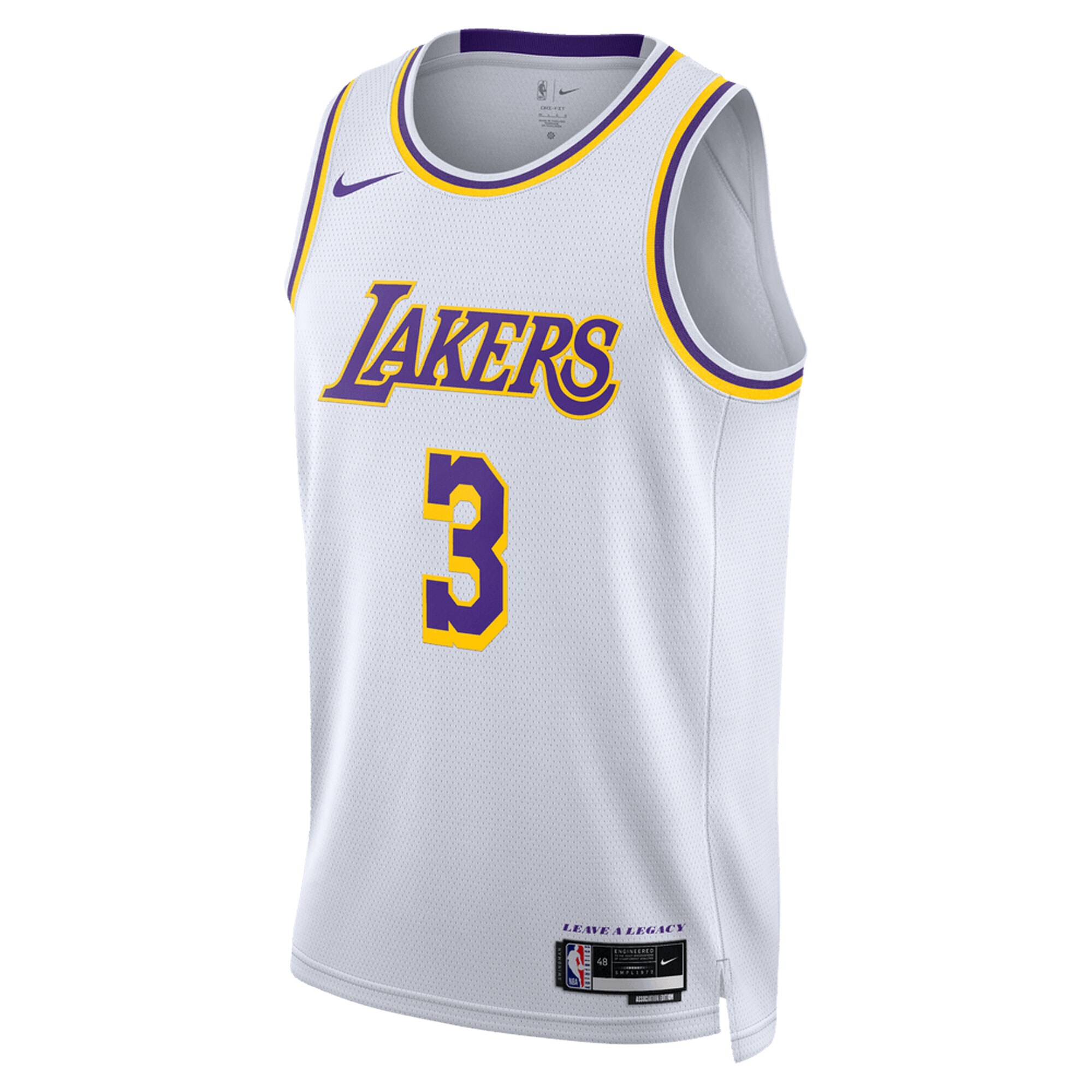 Alternative view of Anthony Davis Los Angeles Lakers Unisex Swingman Jersey - Association Edition - White