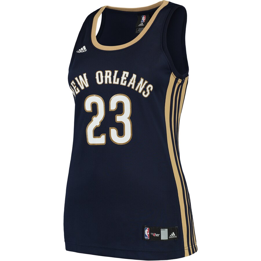 Alternative view of Anthony Davis New Orleans Pelicans Adidas Women's Road Replica Jersey - Navy