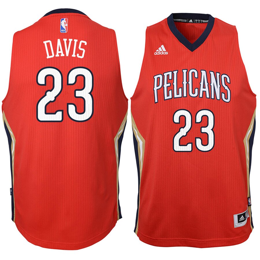 Anthony Davis New Orleans Pelicans Adidas Youth 2014-15 New Swingman Alternate Jersey - Red