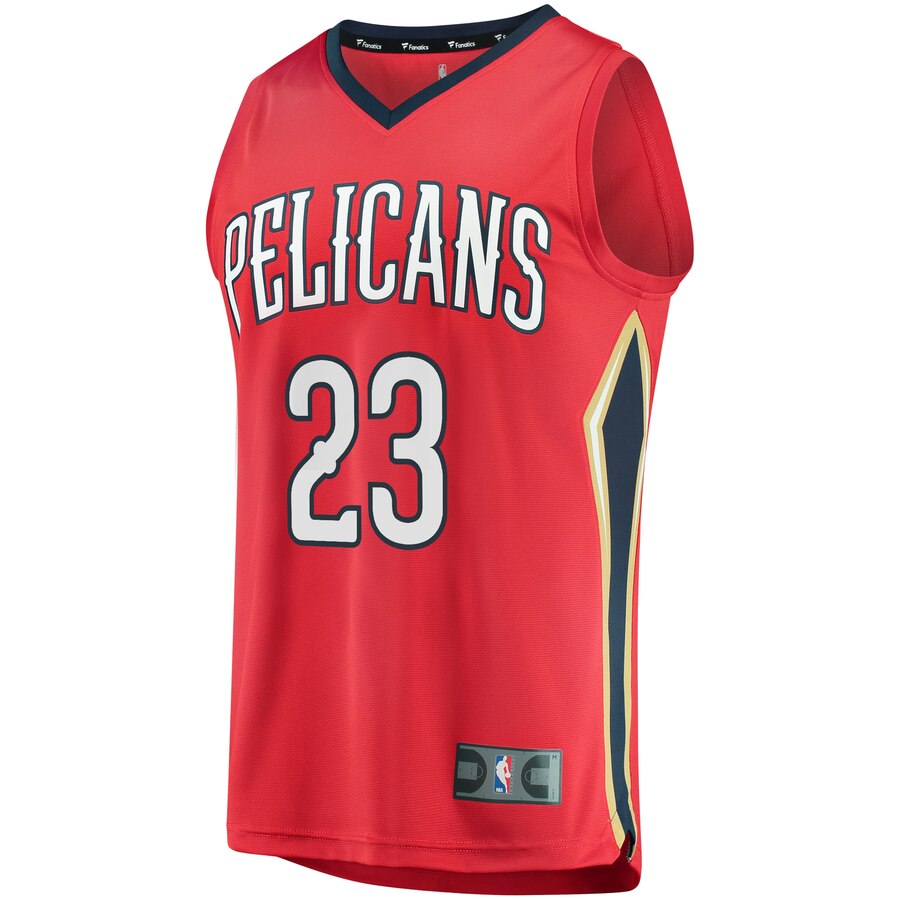 Alternative view of Anthony Davis New Orleans Pelicans Fanatics Branded Youth Fast Break Replica Jersey Red - Statement Edition