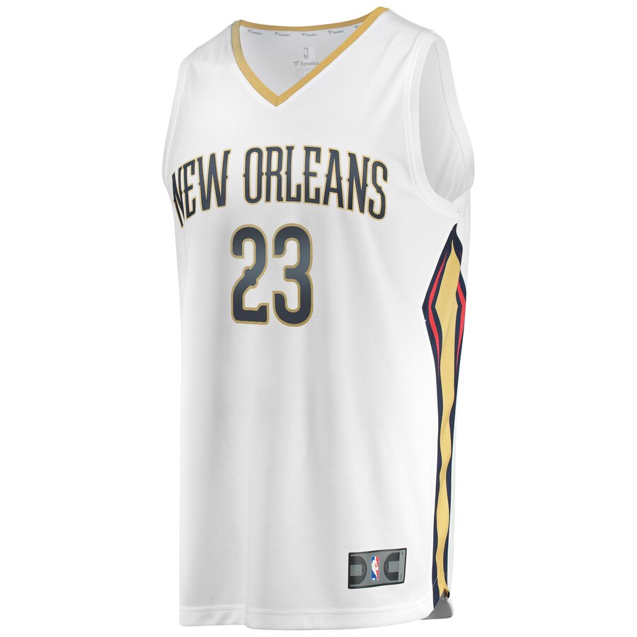 Alternative view of Anthony Davis New Orleans Pelicans Fanatics Branded Youth Fast Break Replica Jersey White - Association Edition