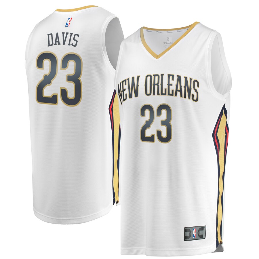 Anthony Davis New Orleans Pelicans Fanatics Branded Youth Fast Break Replica Jersey White - Association Edition