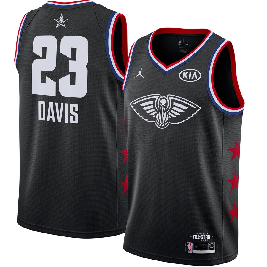 Anthony Davis New Orleans Pelicans Jordan Brand 2019 Nba All-star Game Finished Swingman Jersey - Black