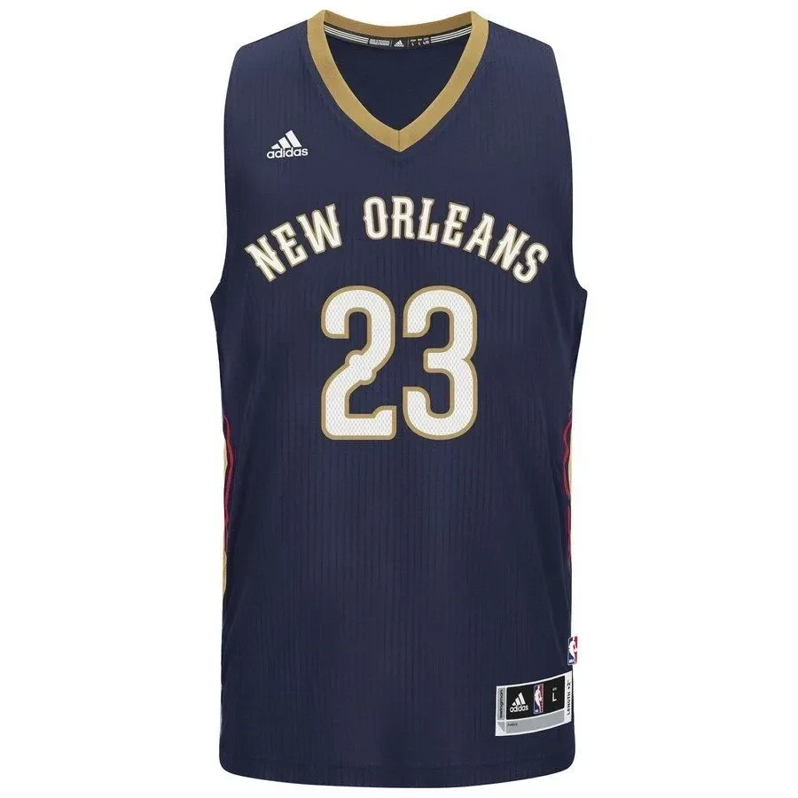 Alternative view of Anthony Davis New Orleans Pelicans Player Swingman Jersey - Navy - JS642 