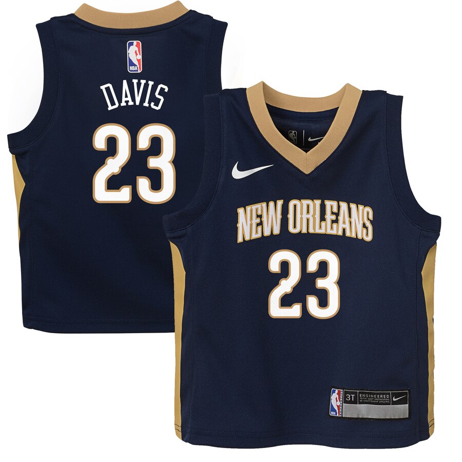 Anthony Davis New Orleans Pelicans Toddler Replica Jersey Navy - Icon Edition