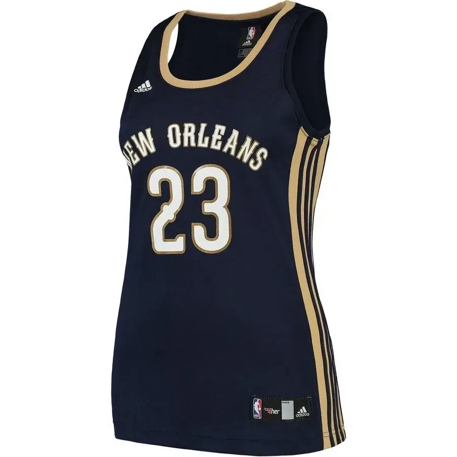 Alternative view of Anthony Davis New Orleans Pelicans Women's Road Jersey - Navy - JS686 