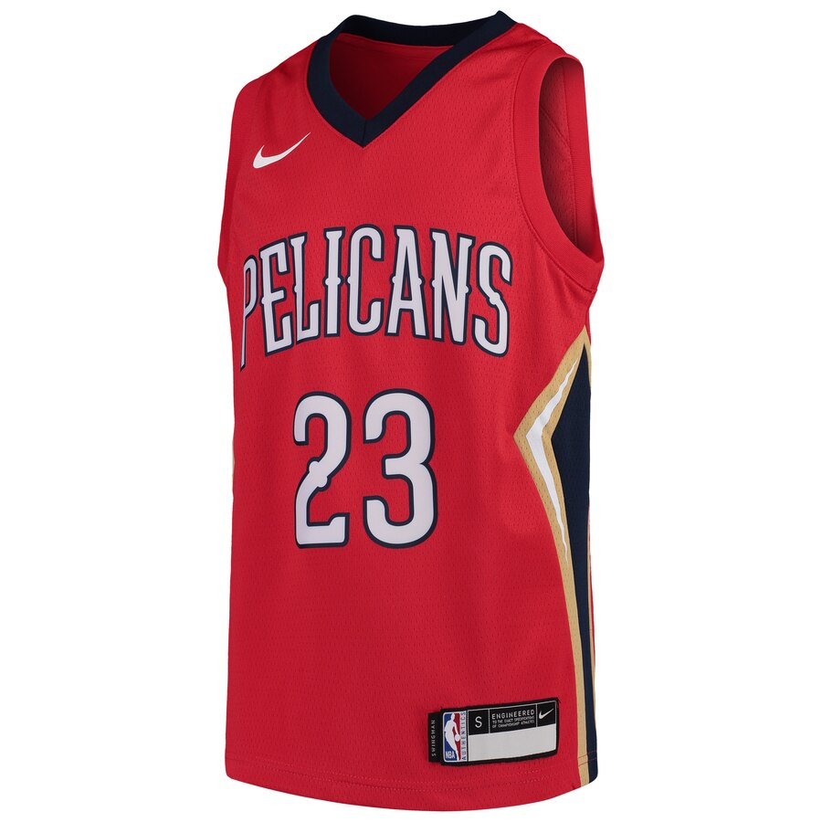 Alternative view of Anthony Davis New Orleans Pelicans Youth Swingman Jersey - Red