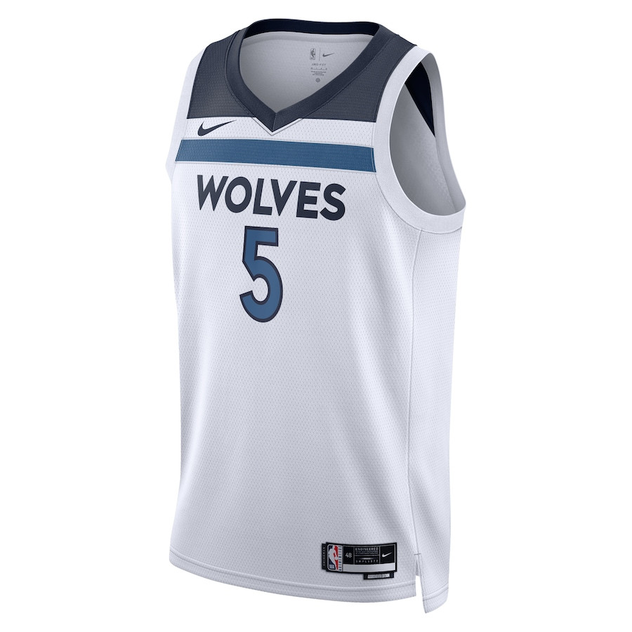 Alternative view of Anthony Edwards 5 Minnesota Timberwolves Unisex Swingman Jersey - Association Edition - White - JS158 