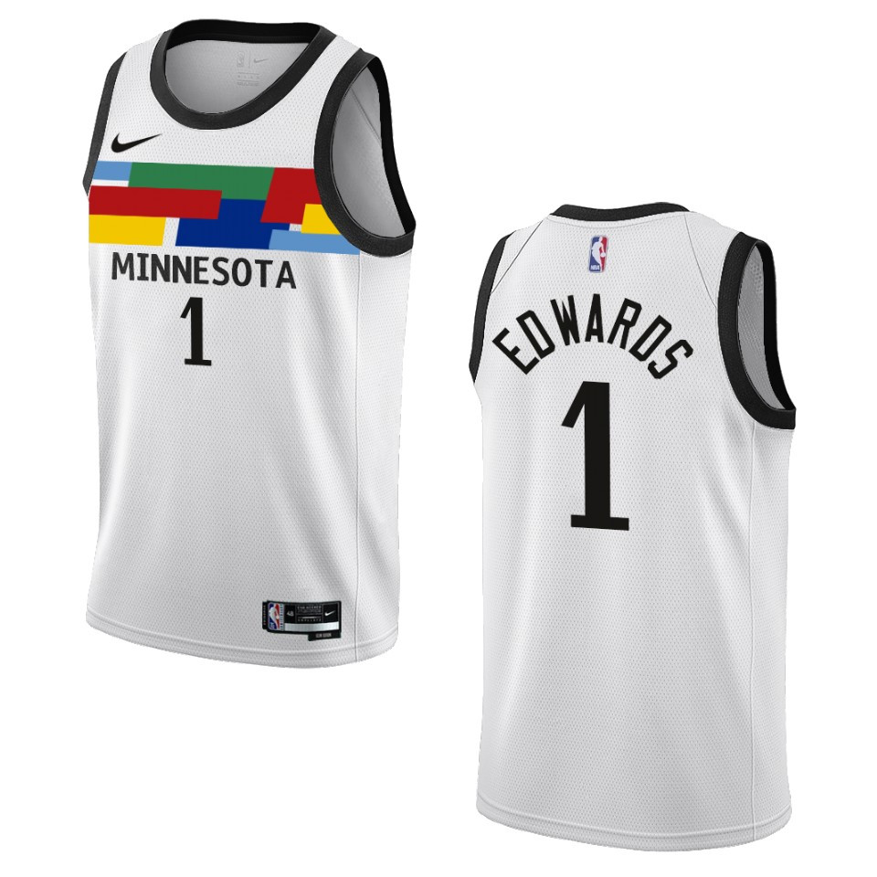 Anthony Edwards City Edition Minnesota Timberwolves 2022-23 White Swingman Jersey