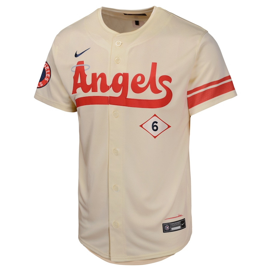 Alternative view of Anthony Rendon 6 Los Angeles Angels City Connect Limited YOUTH Jersey - Cream 