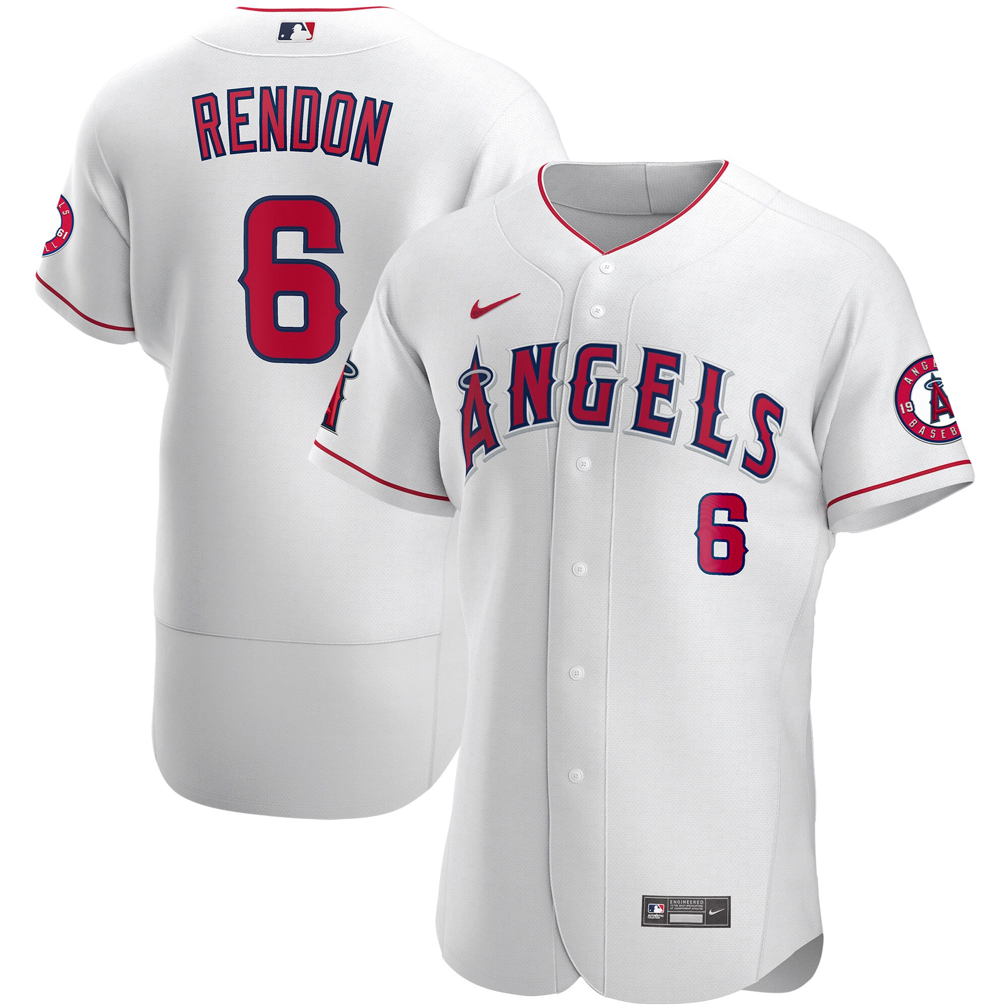 Alternative view of Anthony Rendon Los Angeles Angels Authentic Player Jersey – White
