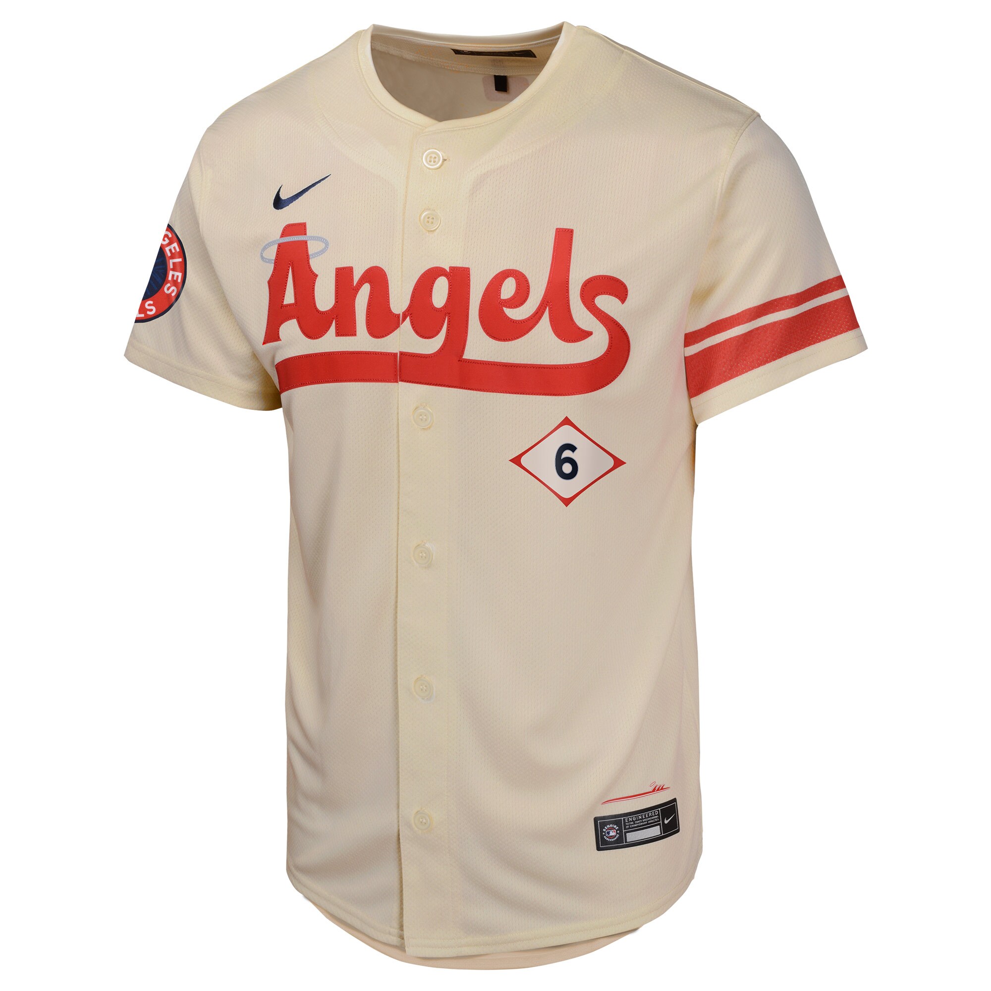 Alternative view of Anthony Rendon Los Angeles Angels Youth City Connect Limited Player Jersey - Cream