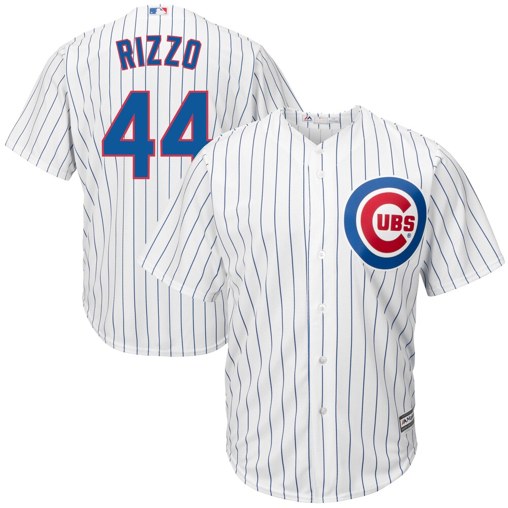 Anthony Rizzo #44 Chicago Cubs Majestic Big & Tall Cool Base Player Jersey - White