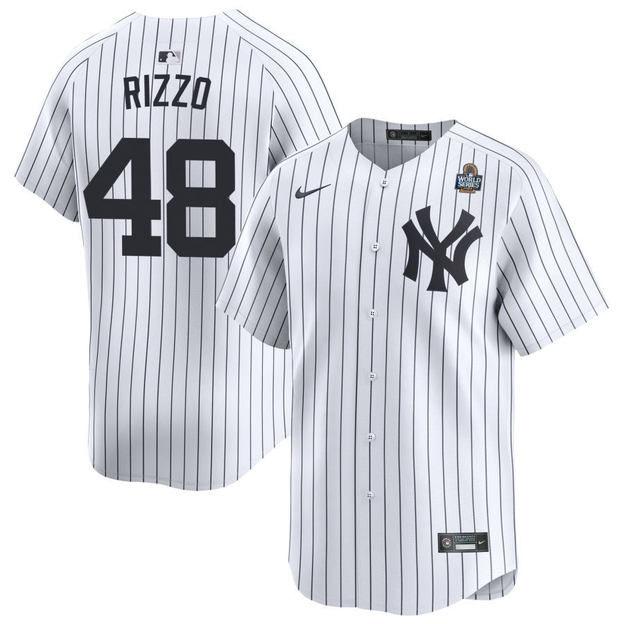 Anthony Rizzo 48 New York Yankees 2024 World Series Home Limited Player Men Jersey - White 