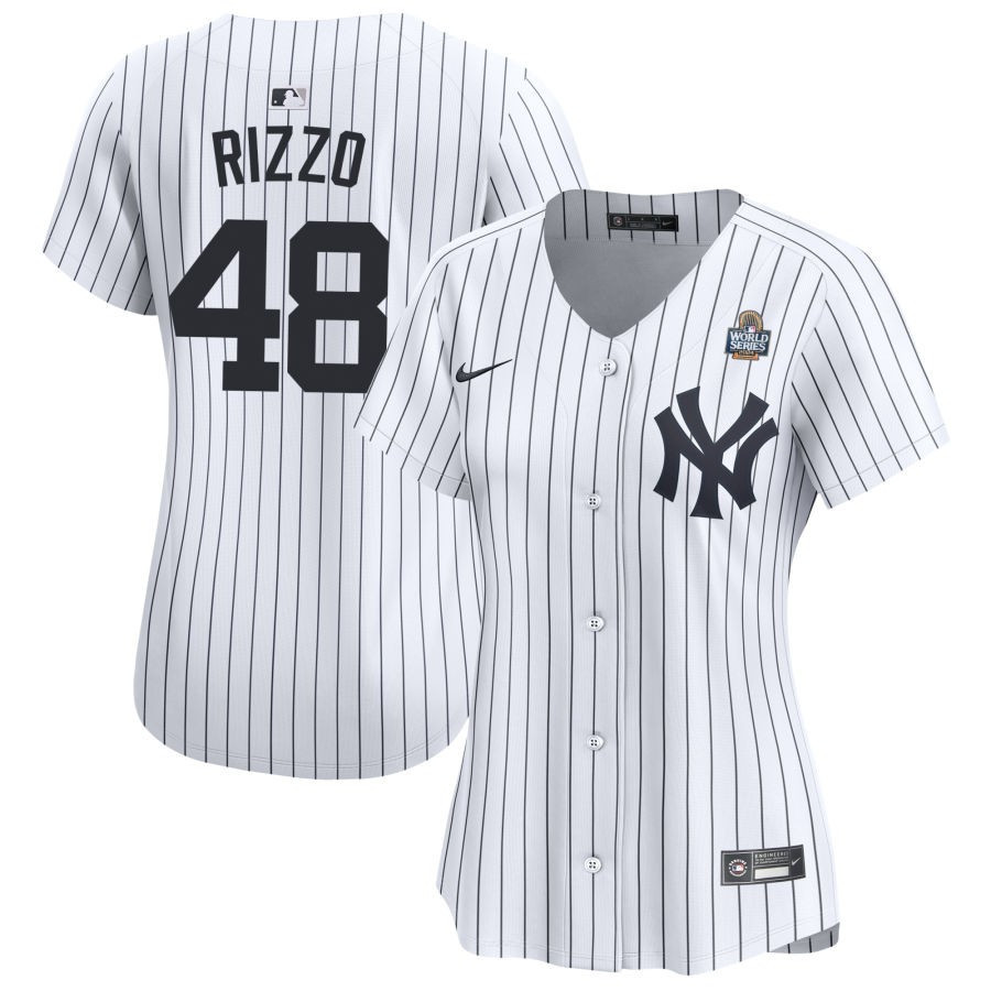 Anthony Rizzo 48 New York Yankees Women's 2024 World Series Home Limited Jersey - White 
