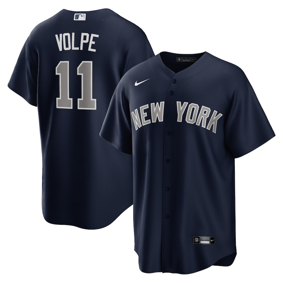 Anthony Volpe 11 New York Yankees Alternate Men Jersey - Navy 