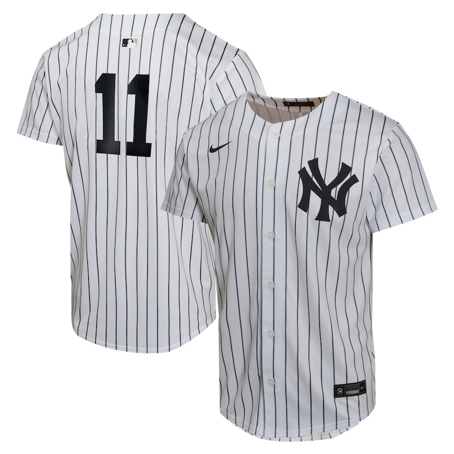 Anthony Volpe 11 New York Yankees Home Game Player YOUTH Jersey - White 