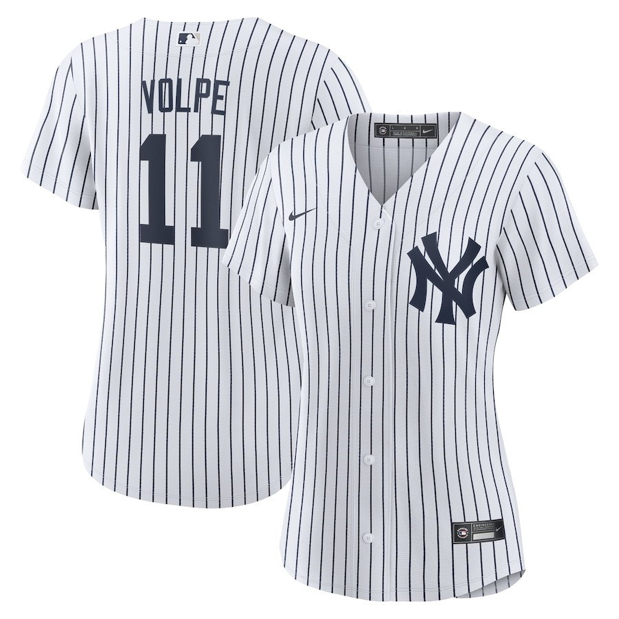 Anthony Volpe 11 New York Yankees Women's Home Player Jersey - White 
