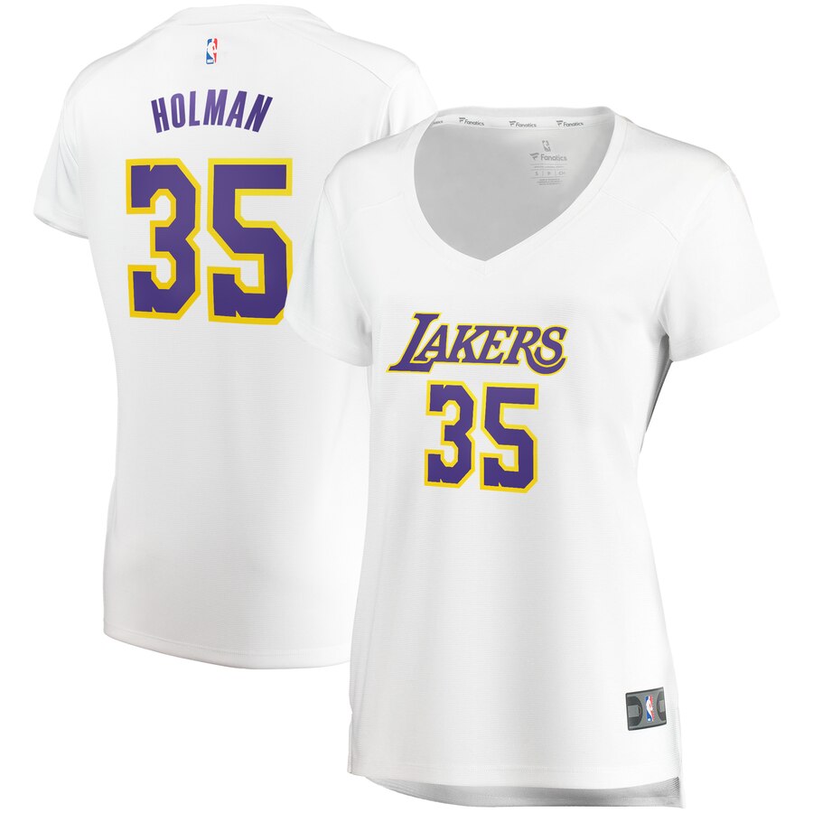 Aric Holman Los Angeles Lakers Fanatics Branded Women's Fast Break Replica Jersey White - Association Edition