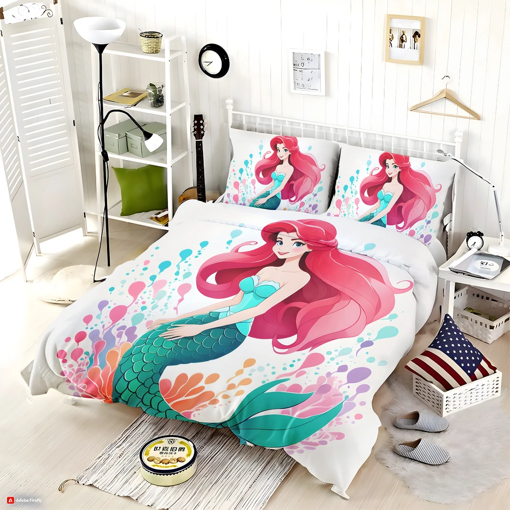 Alternative view of Ariel Princess Bedding Set Twin Size - Custom Bedding Set