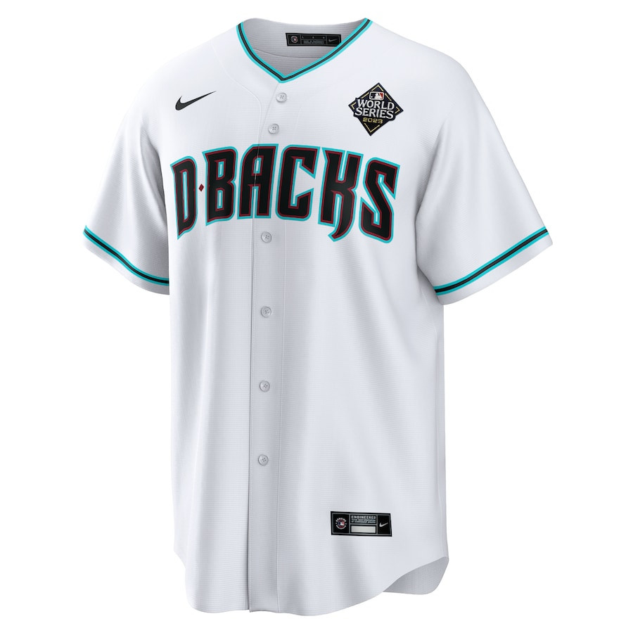 Alternative view of Arizona Diamondbacks 2023 World Series Men Jersey - White