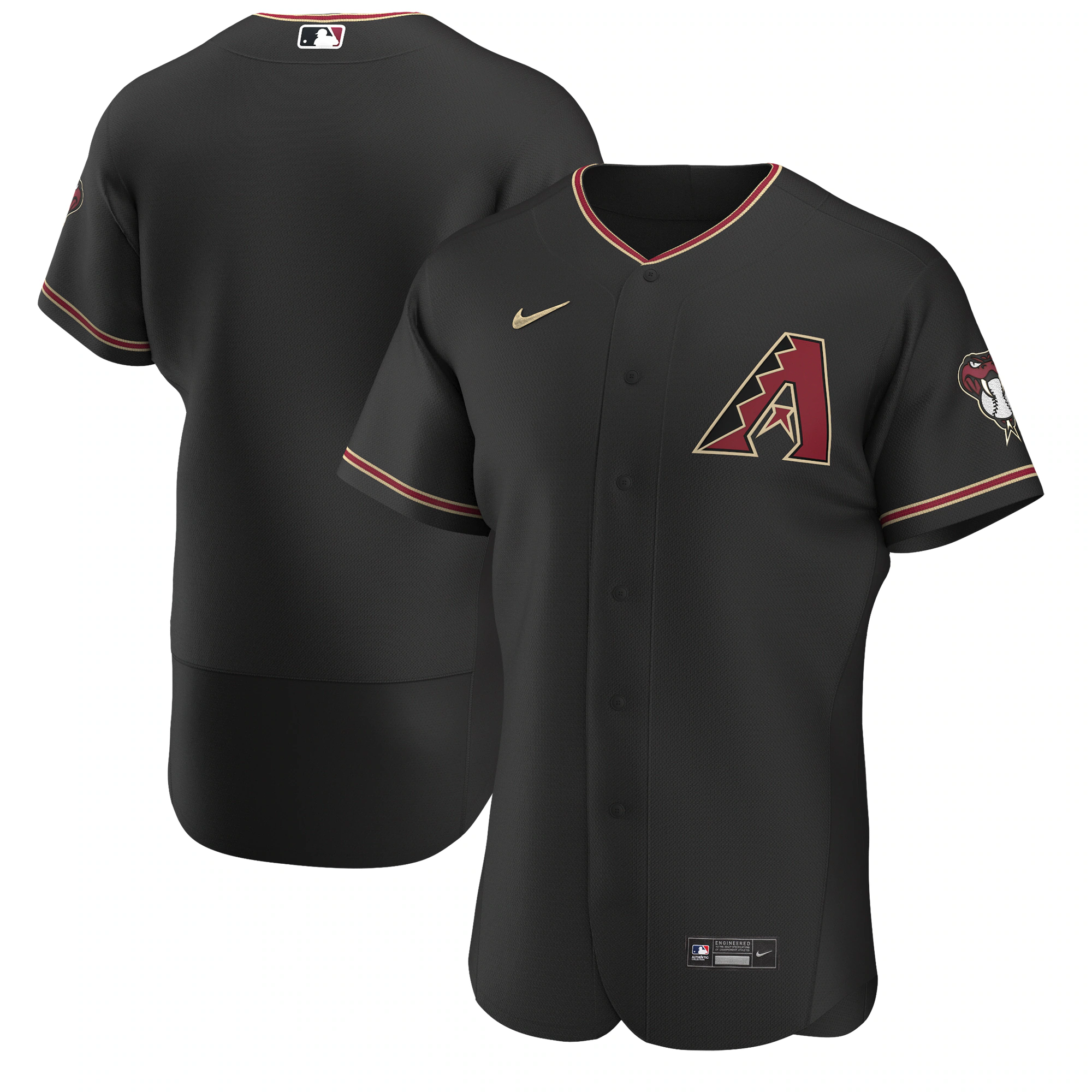 Arizona Diamondbacks Alternate Authentic Team Jersey – Black