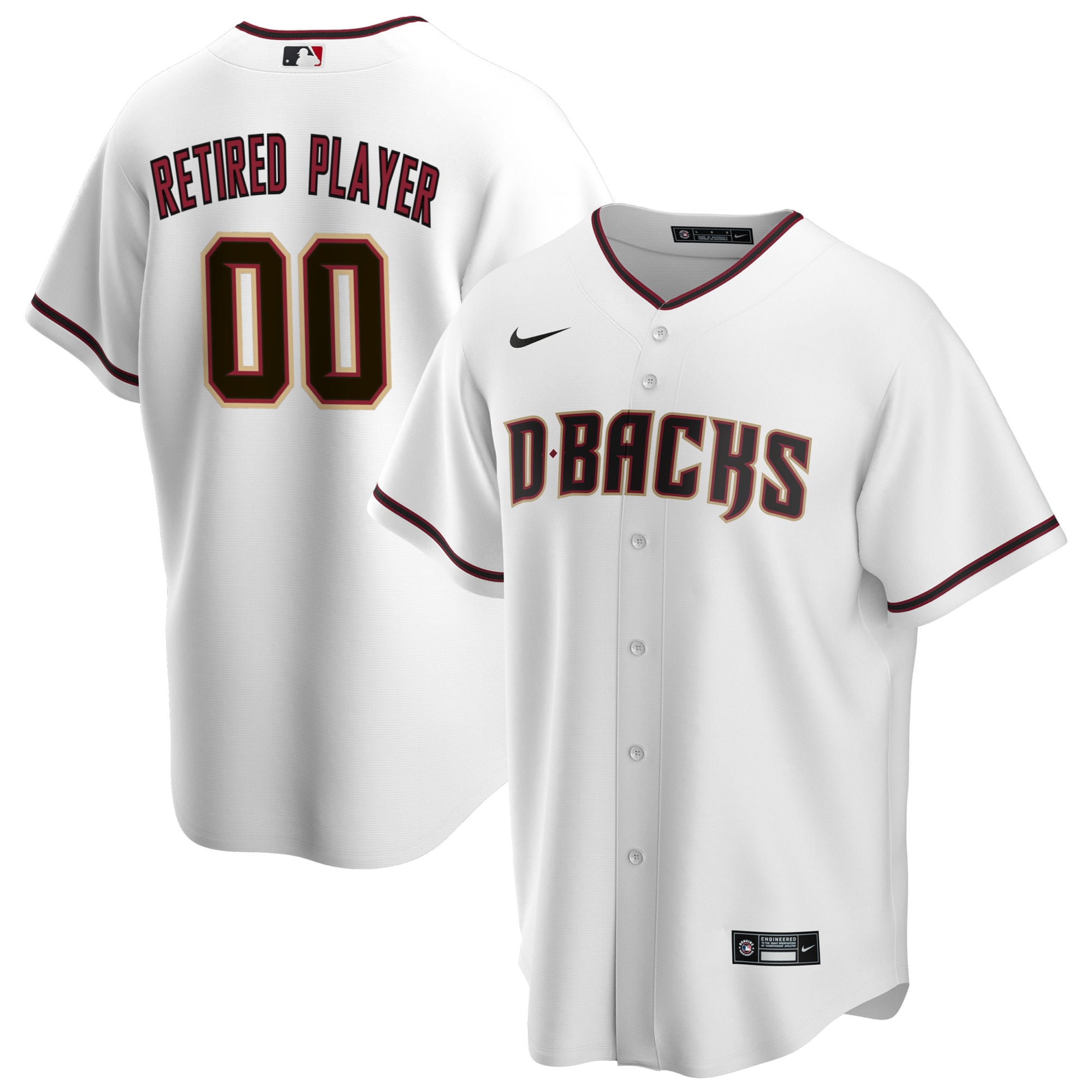 Arizona Diamondbacks Home Pick-a-player Retired Roster Replica Jersey - White