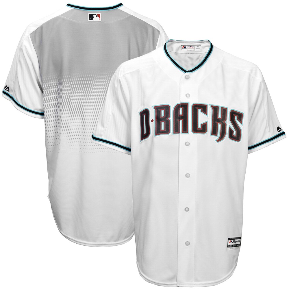 Arizona Diamondbacks Majestic Official Cool Base Jersey - White/teal
