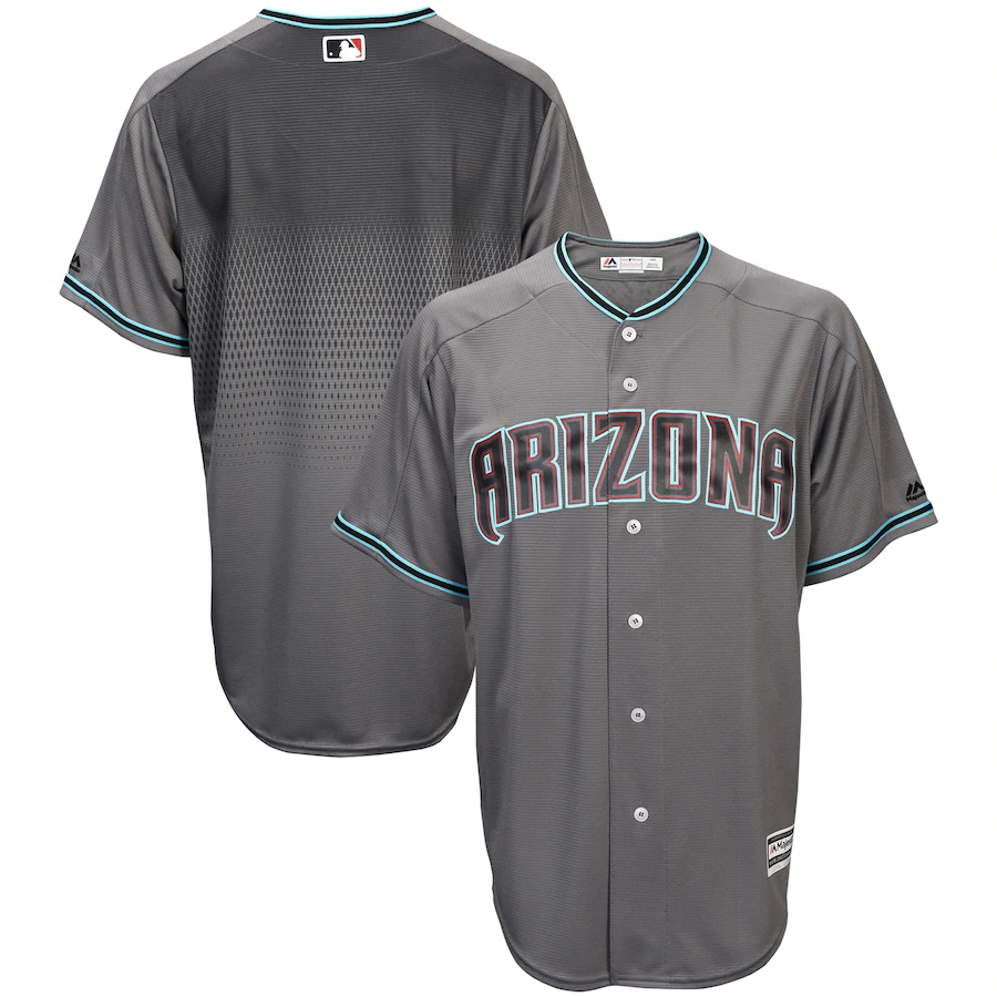 Arizona Diamondbacks Majestic Official Fashion Cool Base Replica Team Jersey - Gray Teal