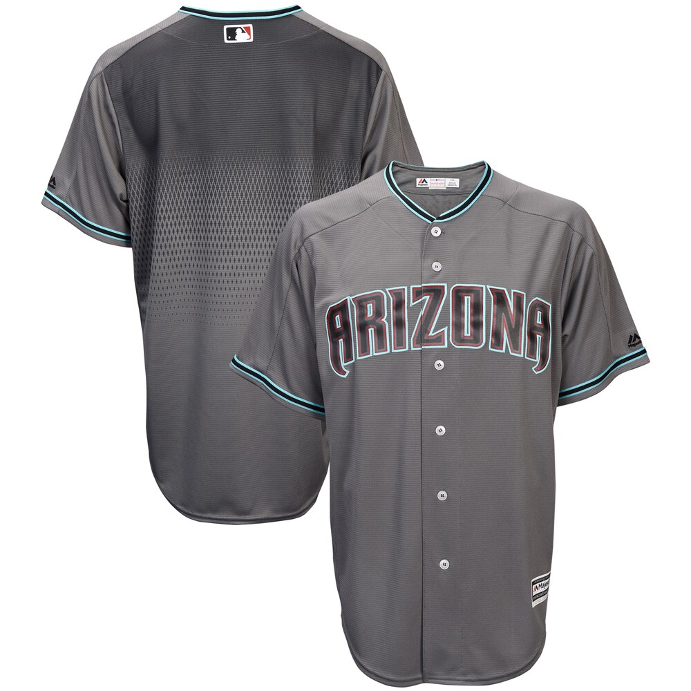 Arizona Diamondbacks Majestic Official Fashion Cool Base Team Jersey - Gray/teal