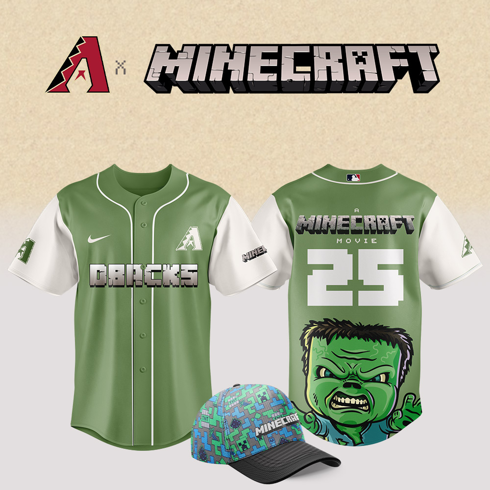 Arizona Diamondbacks Mlb X Minecraft Movie Baseball Jersey