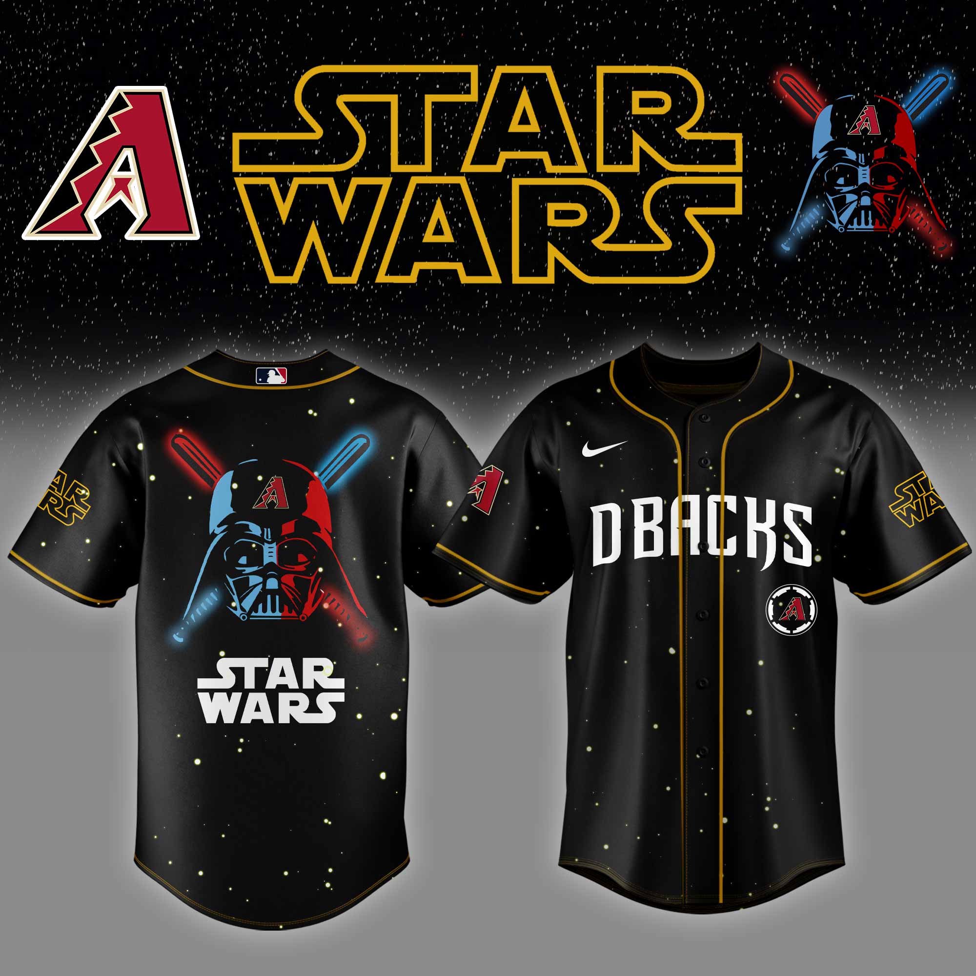 Arizona Diamondbacks Mlb X Starwars Baseball Jersey