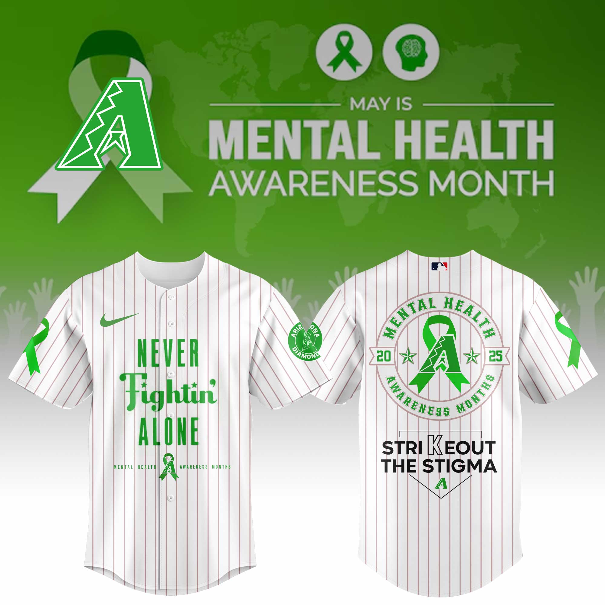 Arizona Diamondbacks Special Mental Health Awareness Week Limited Edition Jersey