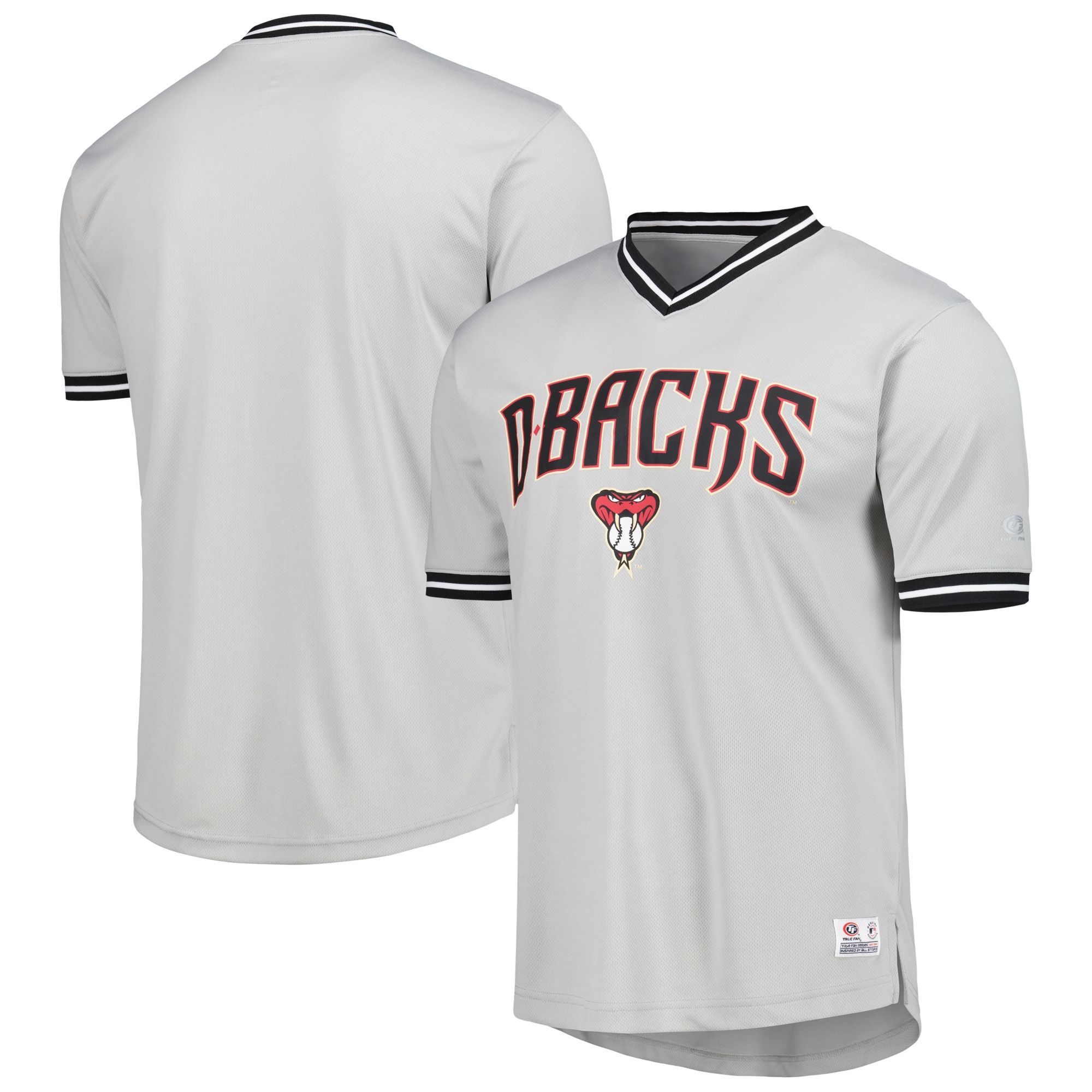 Alternative view of Arizona Diamondbacks V-neck Jersey - Gray