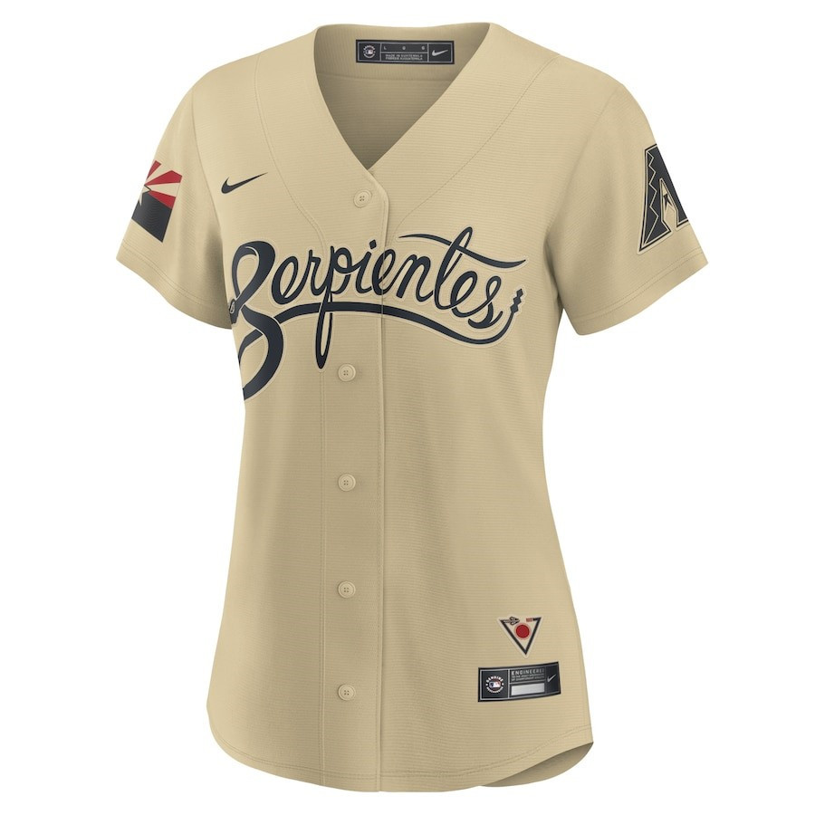 Alternative view of Arizona Diamondbacks Women's City Connect Jersey - Sand