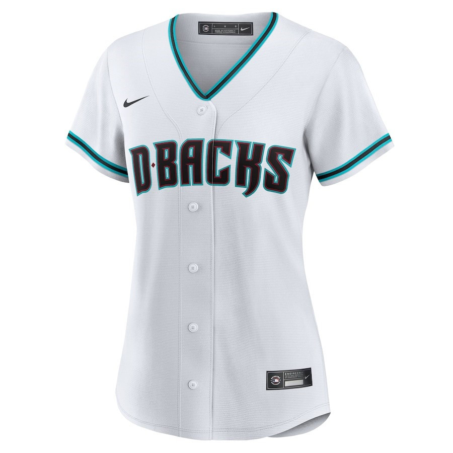 Alternative view of Arizona Diamondbacks Women's Home Custom Jersey - White