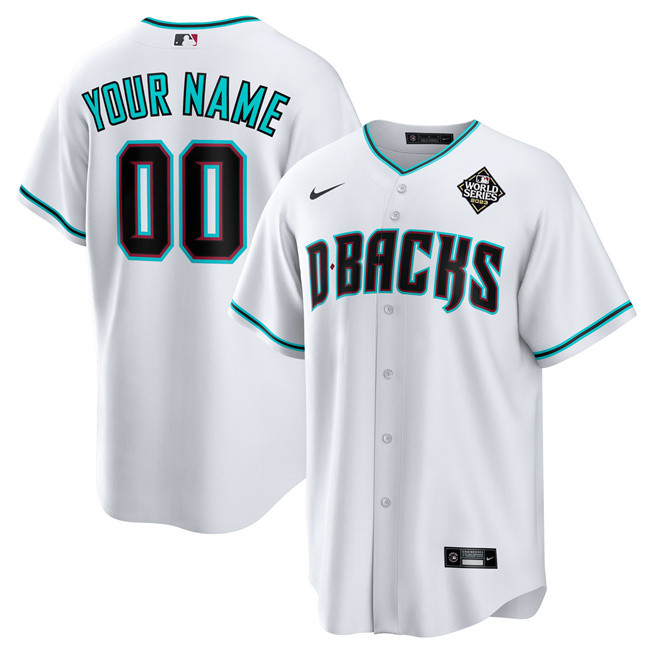 Arizona Diamondbacks World Series 2023 Alternate Stitched Home Custom Jersey - White