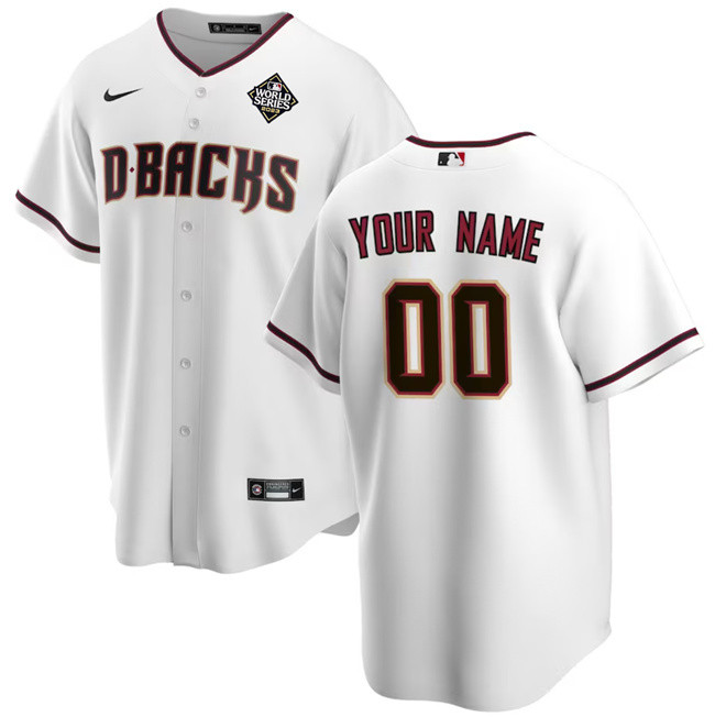 Arizona Diamondbacks World Series 2023 Home Stitched Home Custom Jersey - White