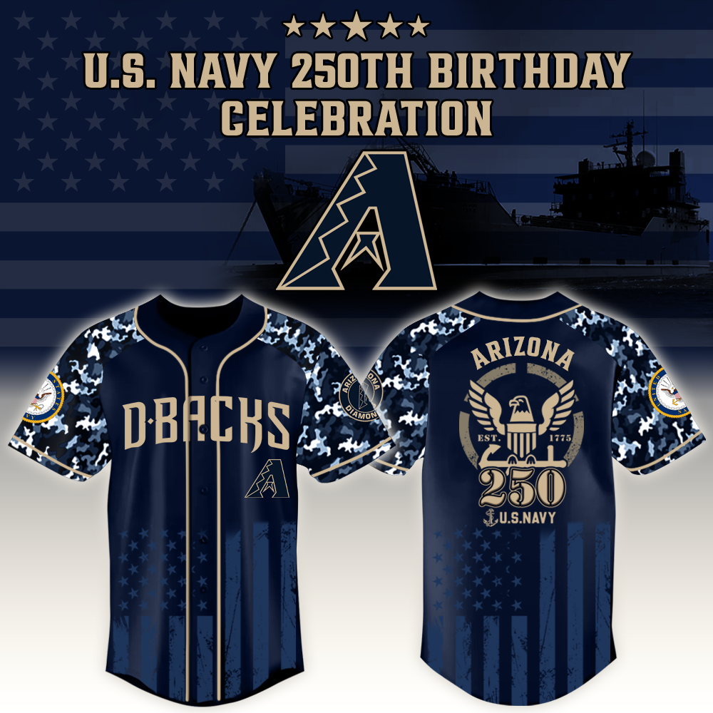 Arizona Diamondbacks X Mlb Honoring 250 Years Of The U.s. Navy – Mlb Baseball Jersey