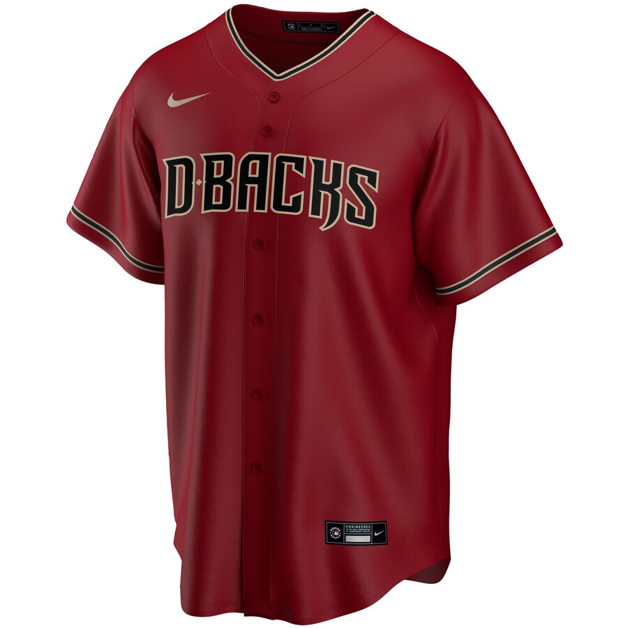 Alternative view of Arizona Diamondbacks Youth Alternate 2020 Replica Team Jersey - Red