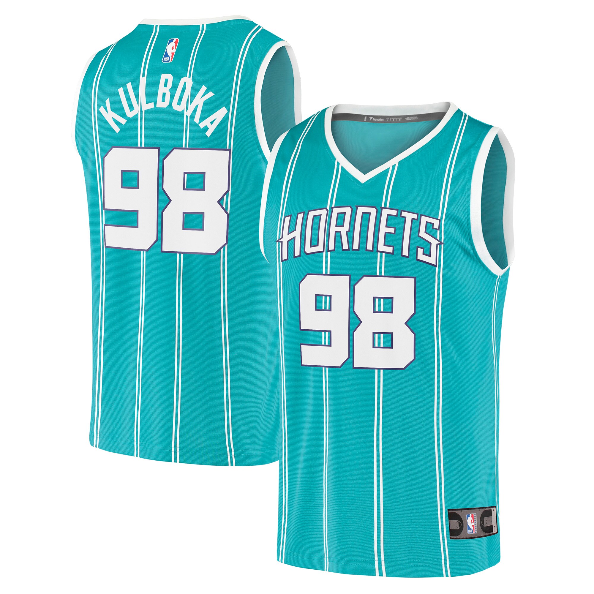 Alternative view of Arnoldas Kulboka Charlotte Hornets Fanatics Branded Youth 2021/22 Fast Break Replica Jersey - Icon Edition - Teal