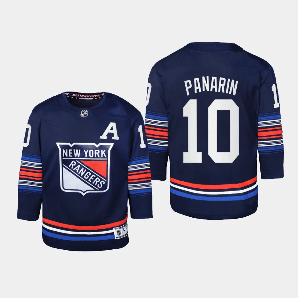 Artemi Panarin 10 New York Rangers 2024 Alternate Third Youth Jersey - Navy - JS188 