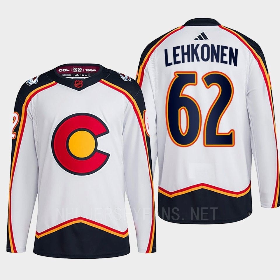 Artturi Lehkonen 62 Reverse Retro 2.0 2022 Colorado Avalanche White Jersey Primegreen - JS127 